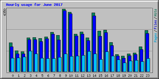 Hourly usage for June 2017