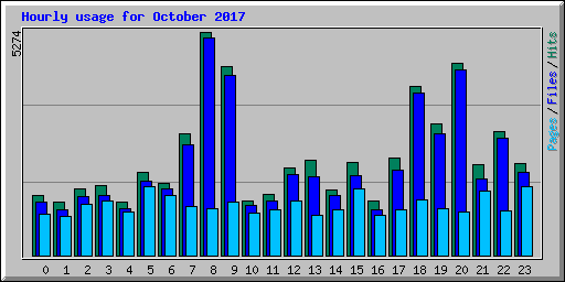 Hourly usage for October 2017