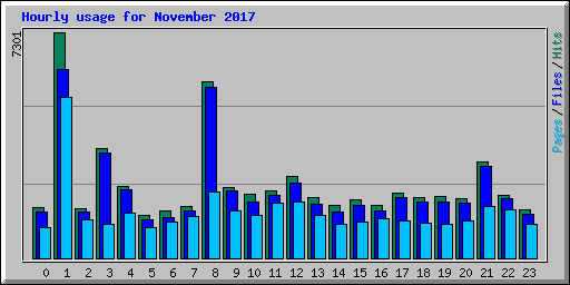 Hourly usage for November 2017