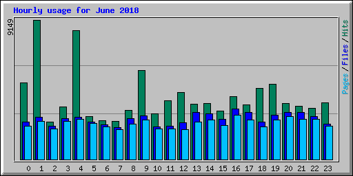 Hourly usage for June 2018